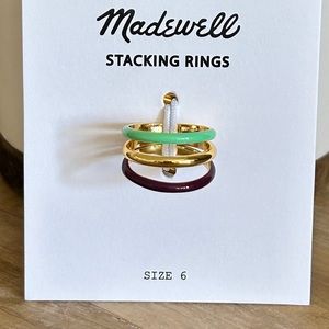 Madewell Colorblock Enamel Stacking Ring Set